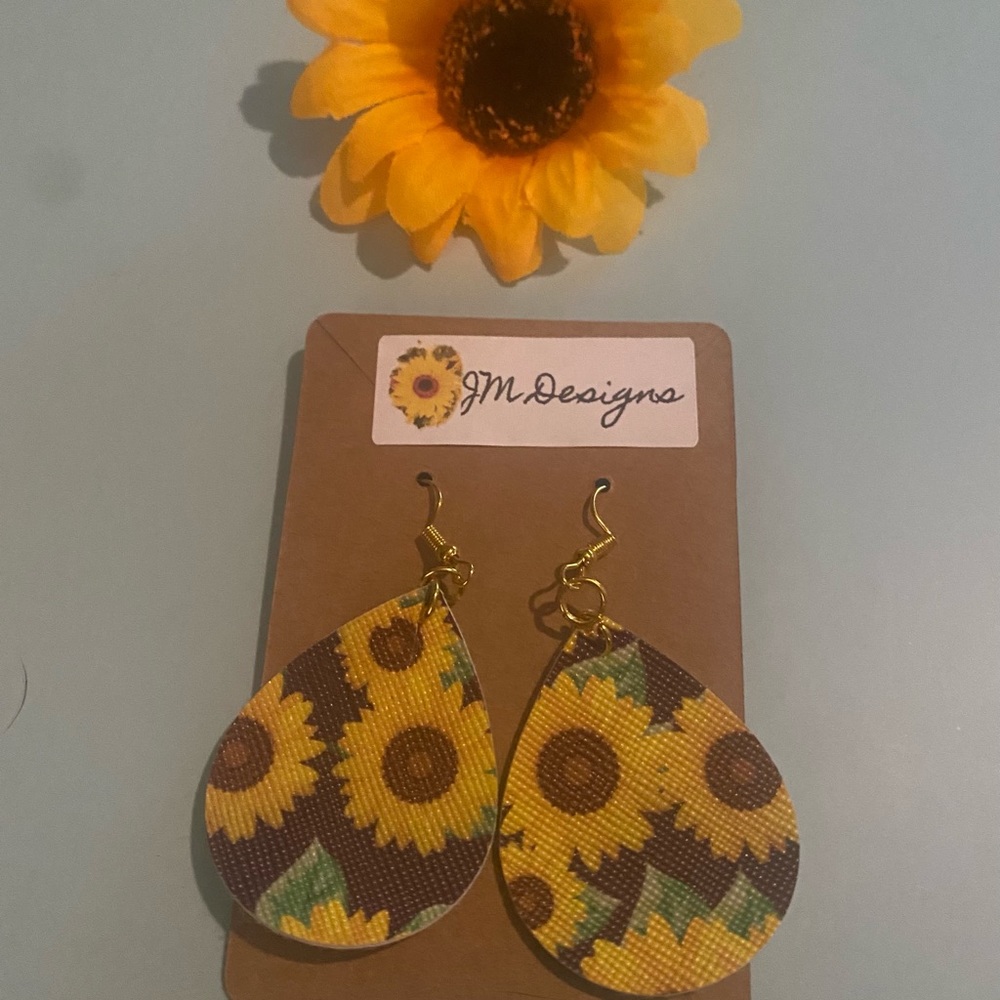 Sunflower earrings